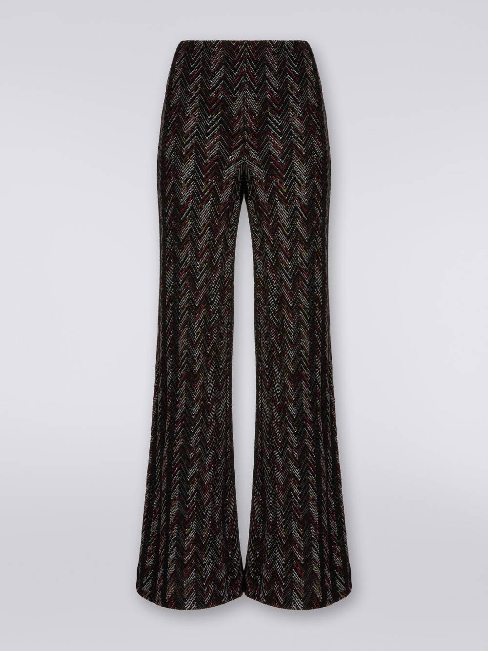 M Missoni Pantaloni a palazzo in lana e viscosa zig zag Vendita Economica