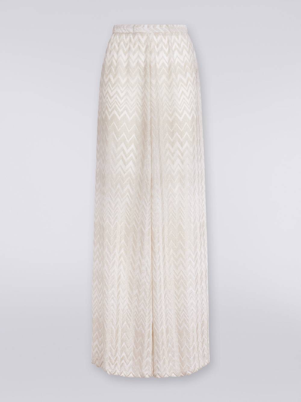 M Missoni Pantaloni copricostume con chevron tono su tono lamé Saldi Di Fabbrica