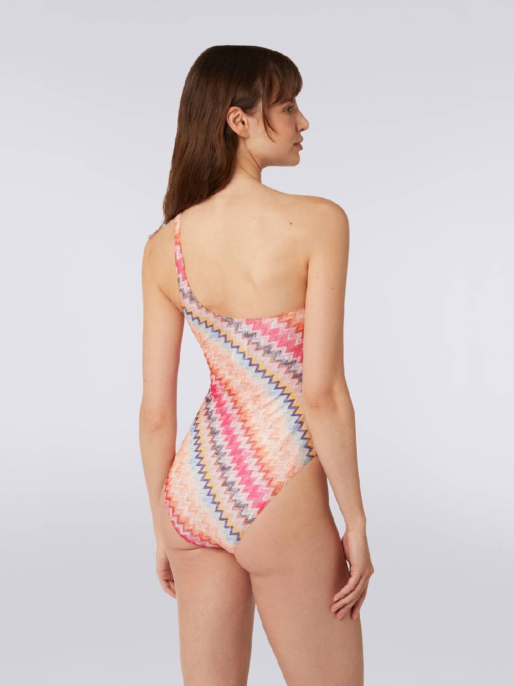 M Missoni Costume intero monospalla in viscosa chevron I Più Venduti