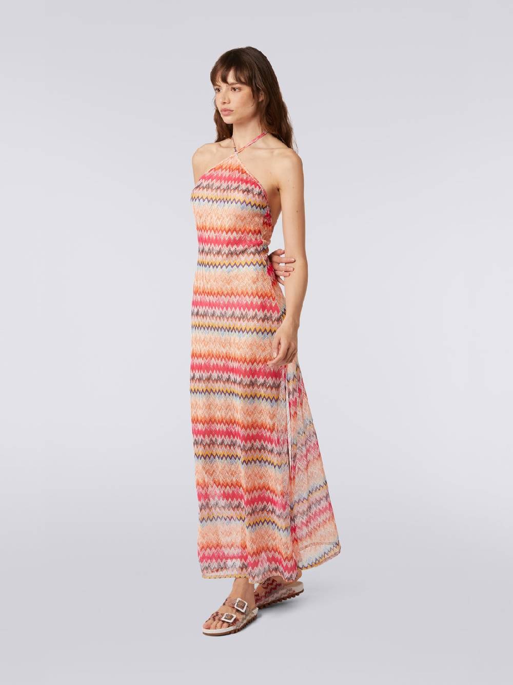 M Missoni Copricostume lungo in tulle di viscosa chevron Negozio