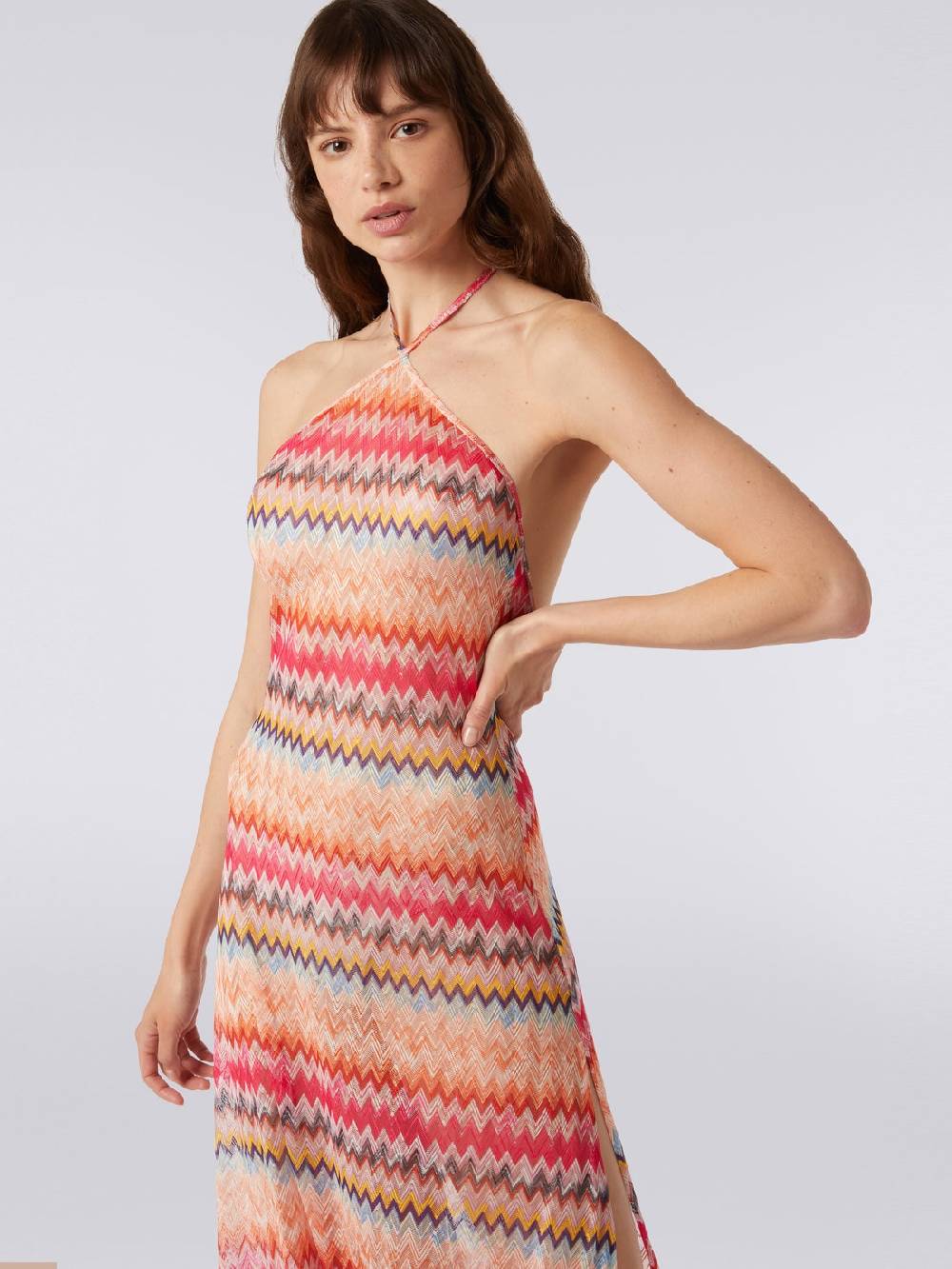 M Missoni Copricostume lungo in tulle di viscosa chevron Negozio