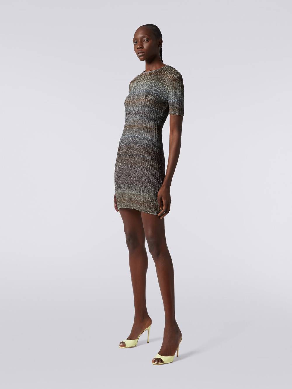 M Missoni Mini-abito girocollo a costine con lurex Spedizione gratuita