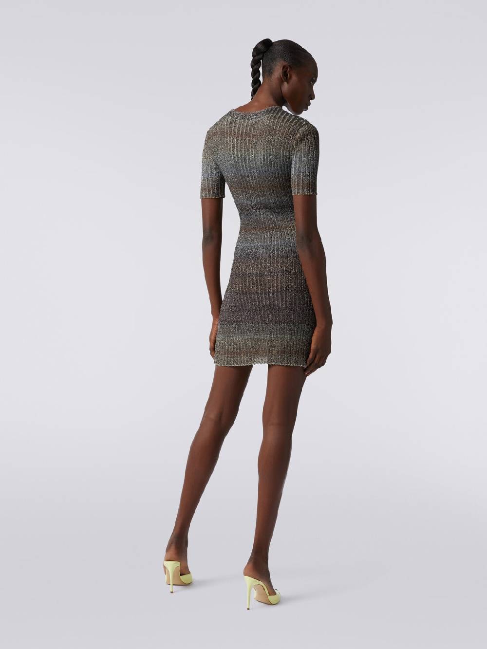 M Missoni Mini-abito girocollo a costine con lurex Spedizione gratuita
