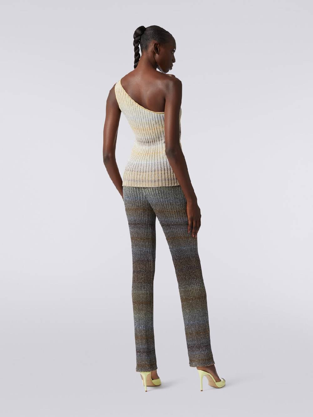 M Missoni Pantaloni dritti in viscosa e lurex a costine Sconto di tempo limitato