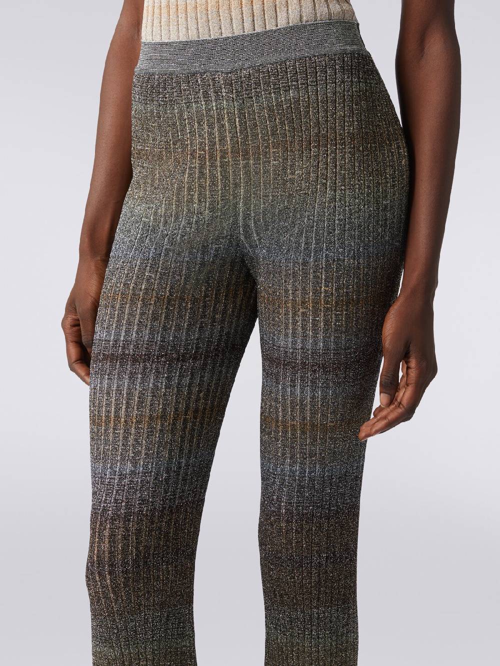M Missoni Pantaloni dritti in viscosa e lurex a costine Sconto di tempo limitato