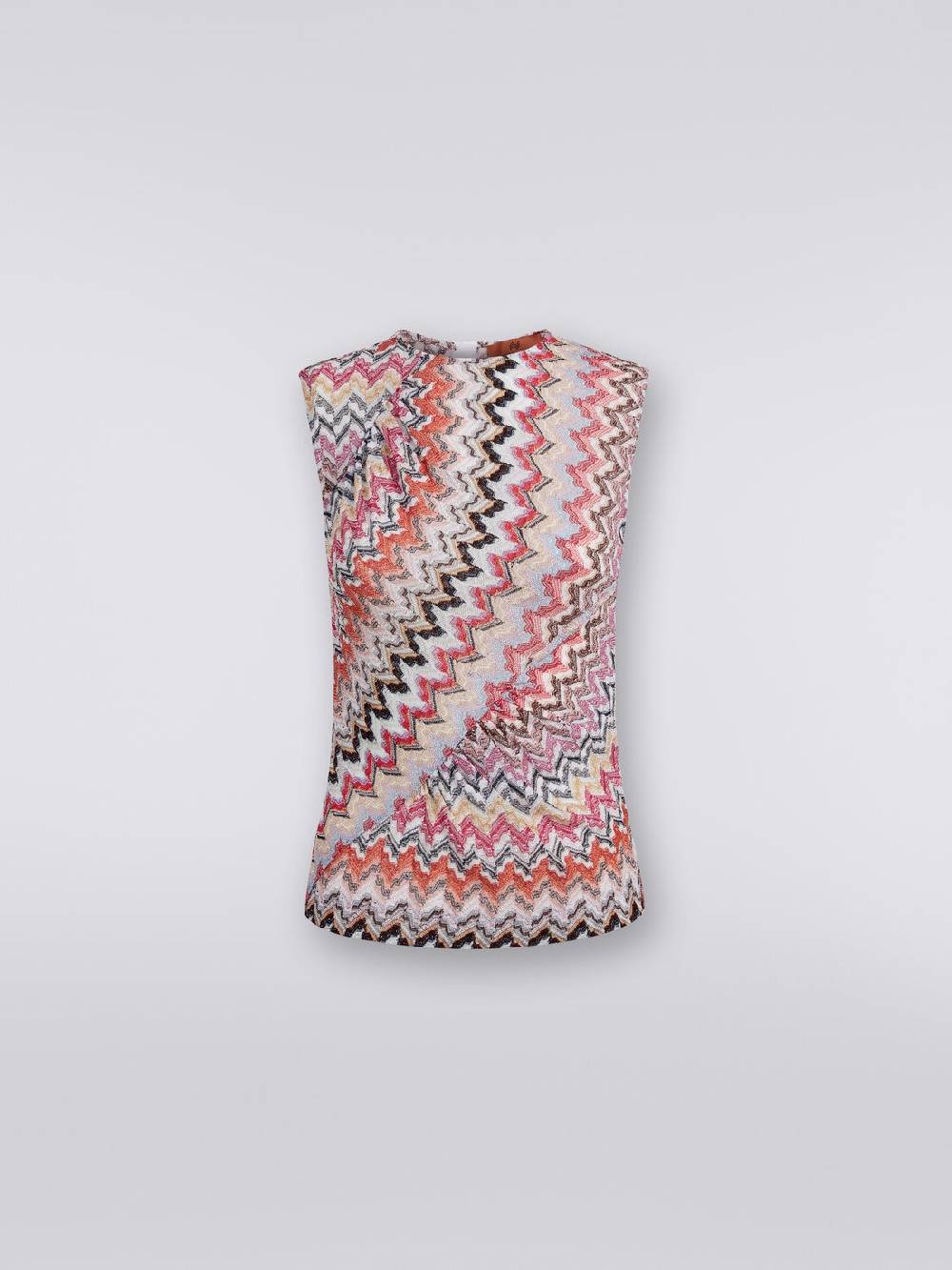 M Missoni Canottiera girocollo zig zag con arricciature Offerta speciale