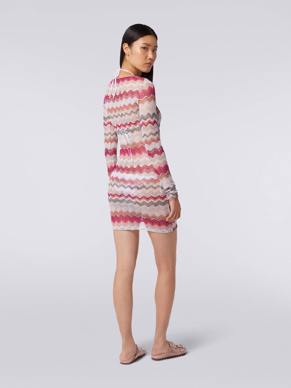 M Missoni Abito crochet zig zag con lurex Comprare a buon mercato