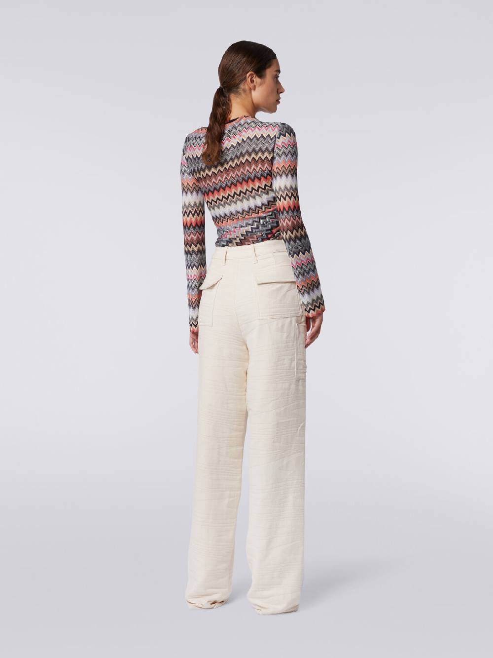 M Missoni Cargo pants in cotone fiammato Shopping online