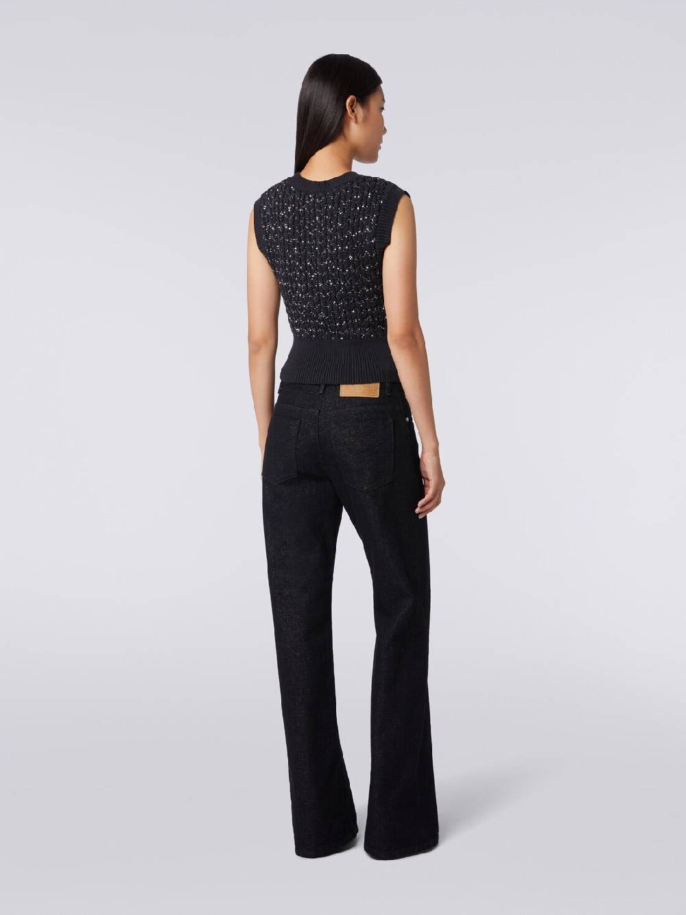 M Missoni Pantaloni cinque tasche in denim lamé Offerta esclusiva