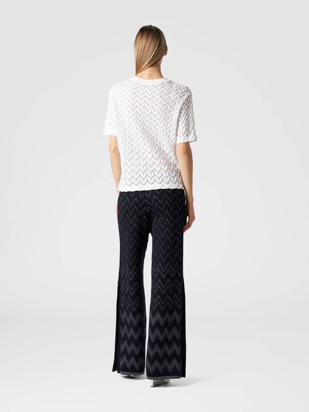 M Missoni Joggers in lana e viscosa zig zag con lurex Vendite stagionali