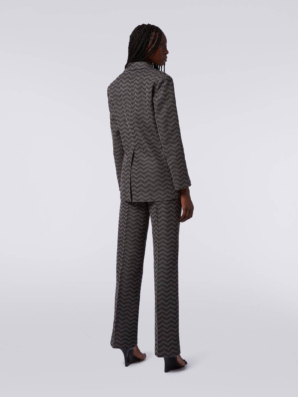 M Missoni Pantaloni dritti in cotone chevron Black Friday