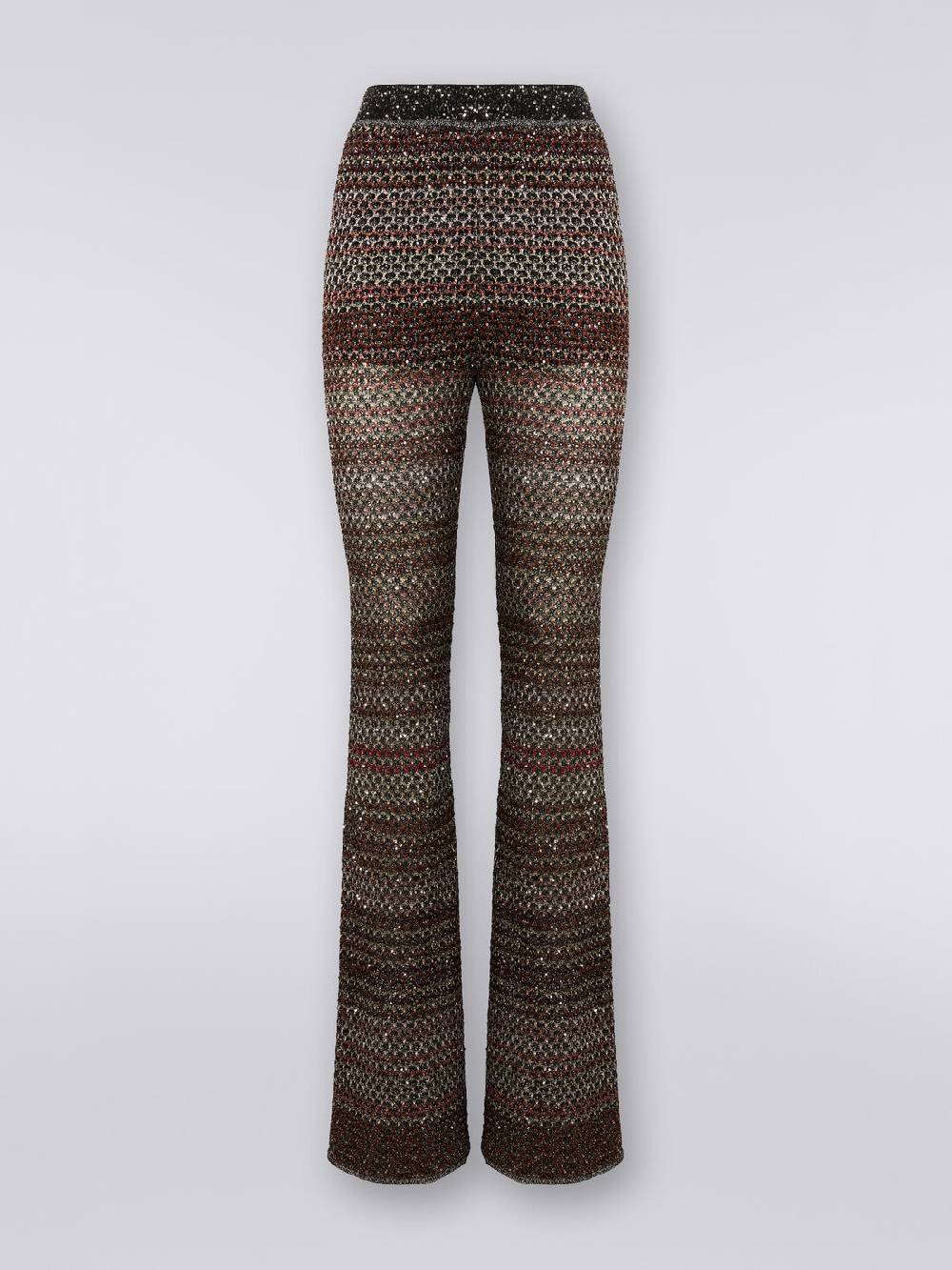 M Missoni Pantaloni in maglia a rete con applicazione di paillettes Offerta natalizia