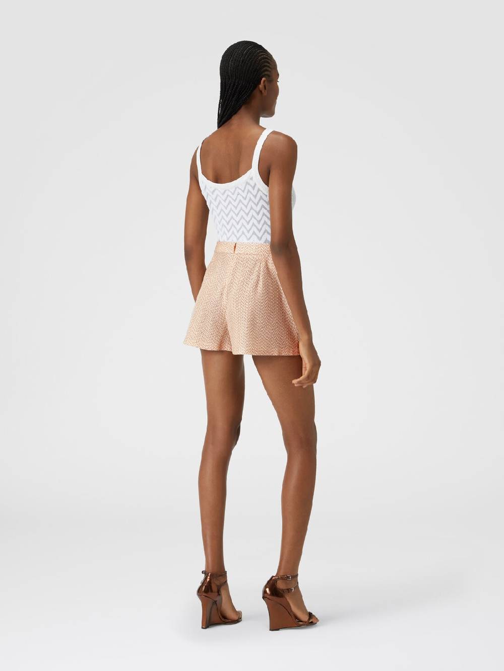 M Missoni Shorts in misto viscosa lamé chevron Offerta Pasqua