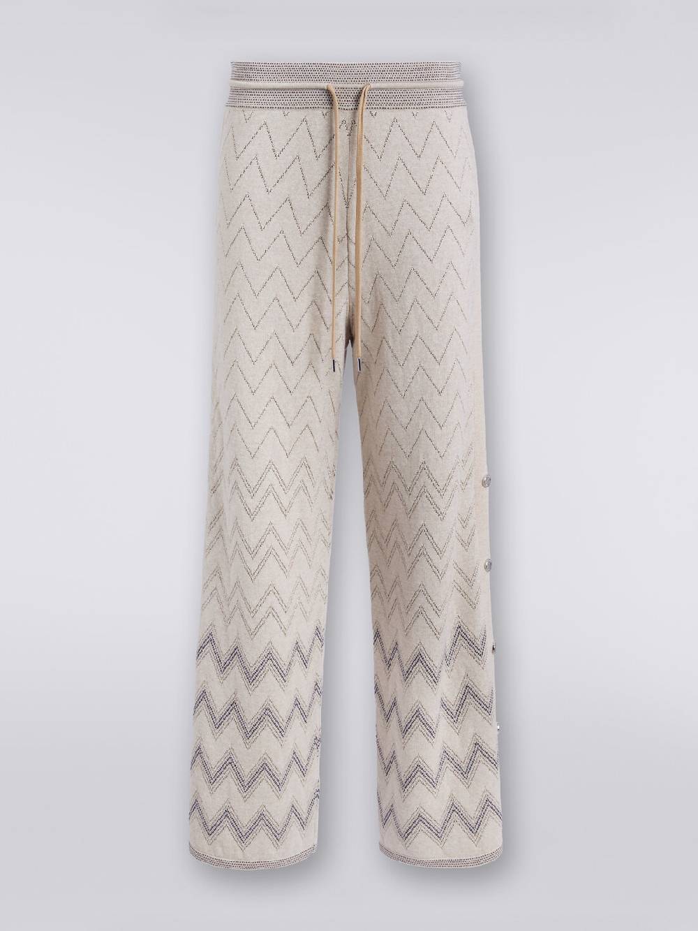 M Missoni Joggers in lana e viscosa zig zag con lurex Offerta per la Festa della Mamma