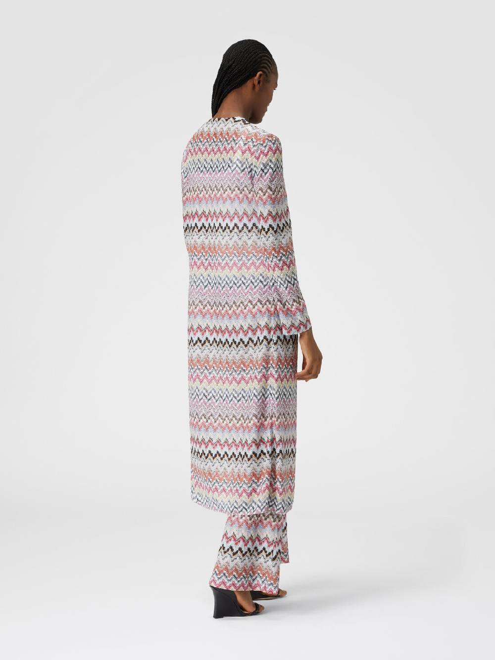M Missoni Pantaloni flare in misto viscosa lamé zig zag Offerta Giorno del Papà