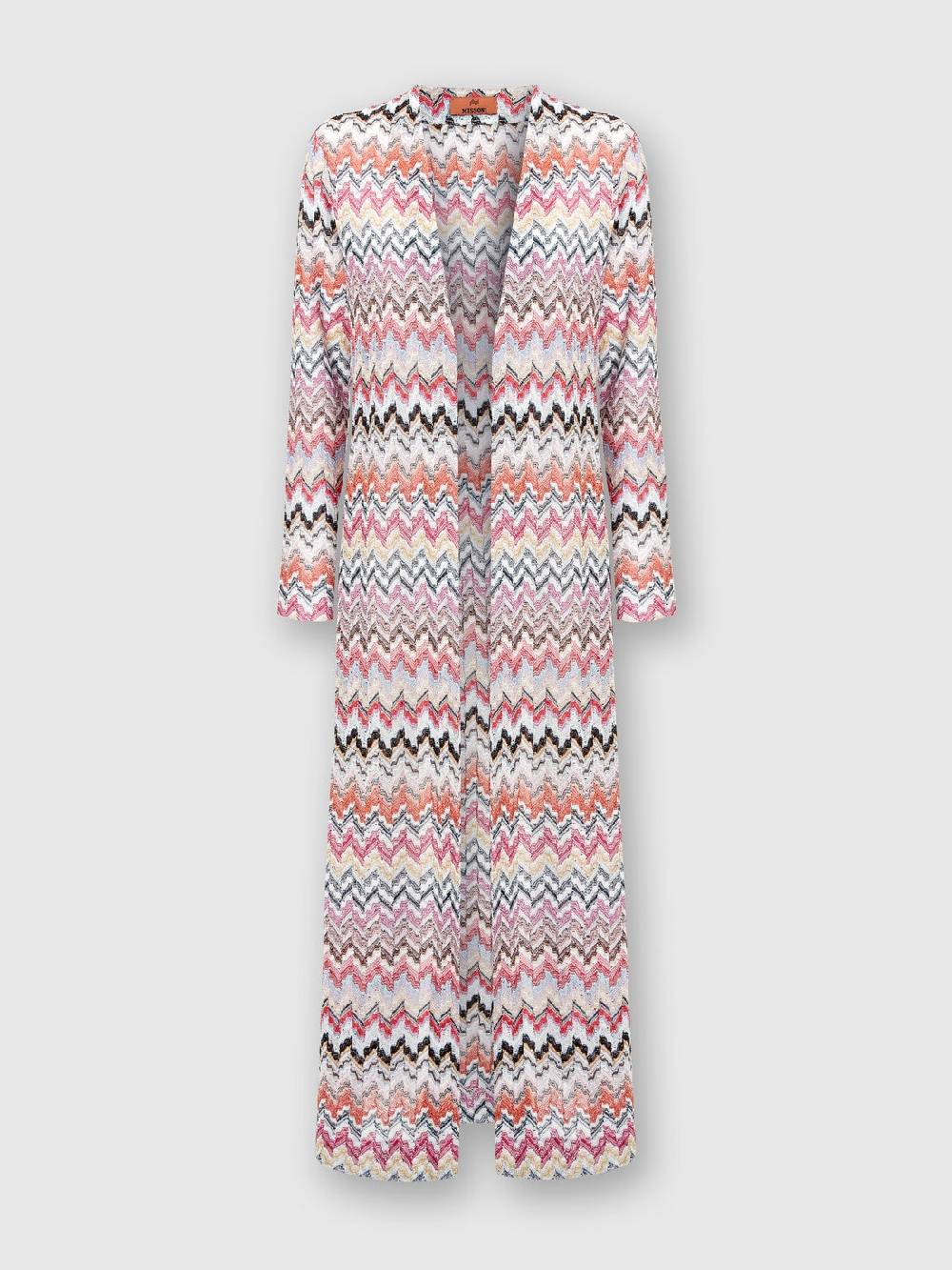 M Missoni Cardigan lungo in maglia lamé zig zag Offerta San Valentino