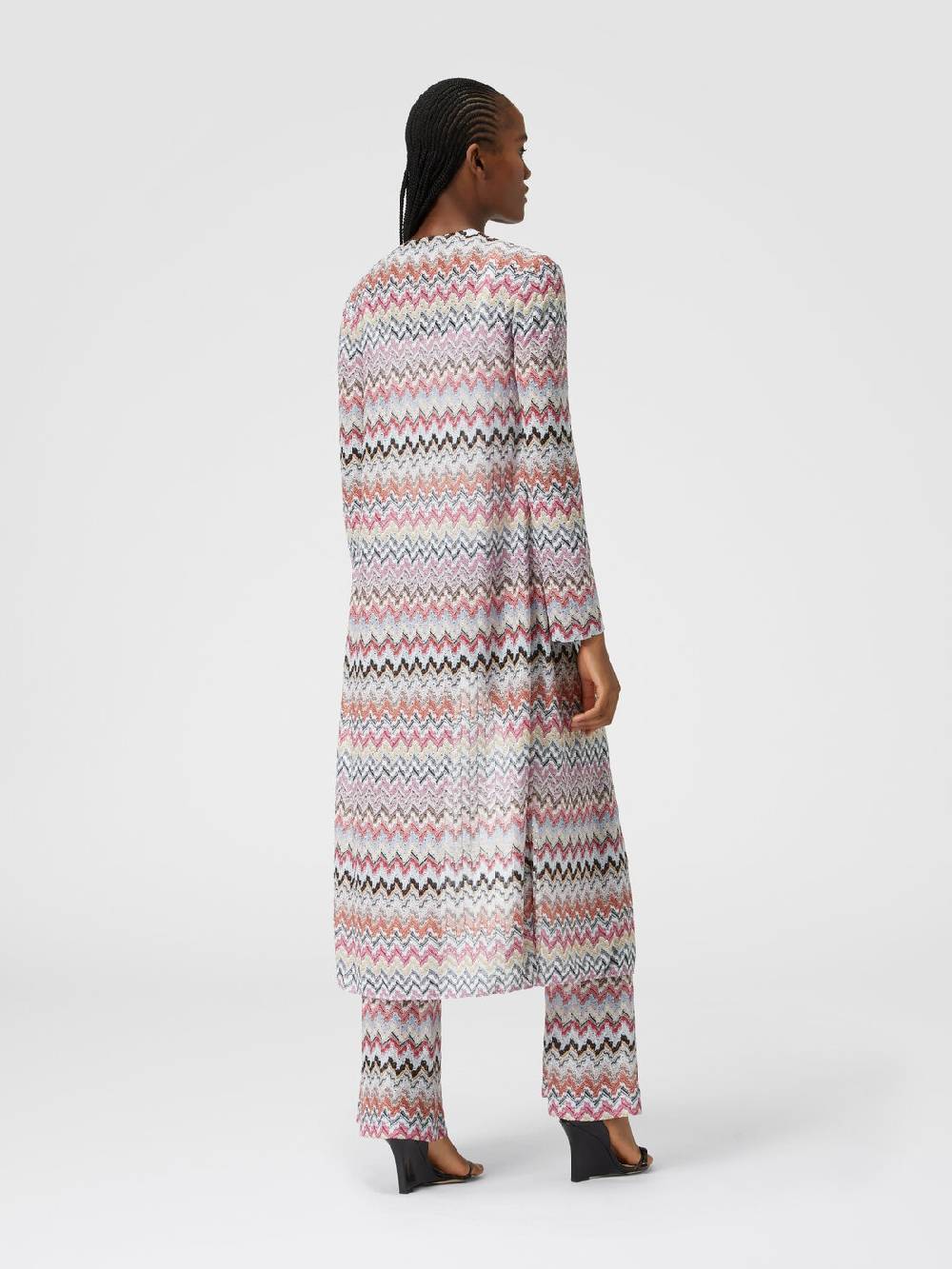 M Missoni Cardigan lungo in maglia lamé zig zag Offerta San Valentino