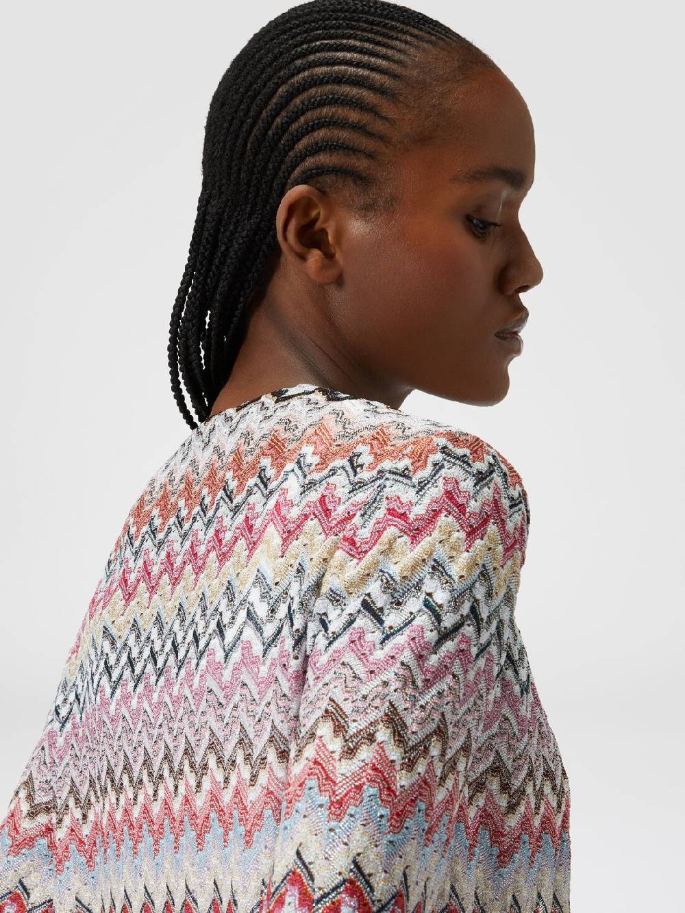 M Missoni Cardigan lungo in maglia lamé zig zag Offerta San Valentino