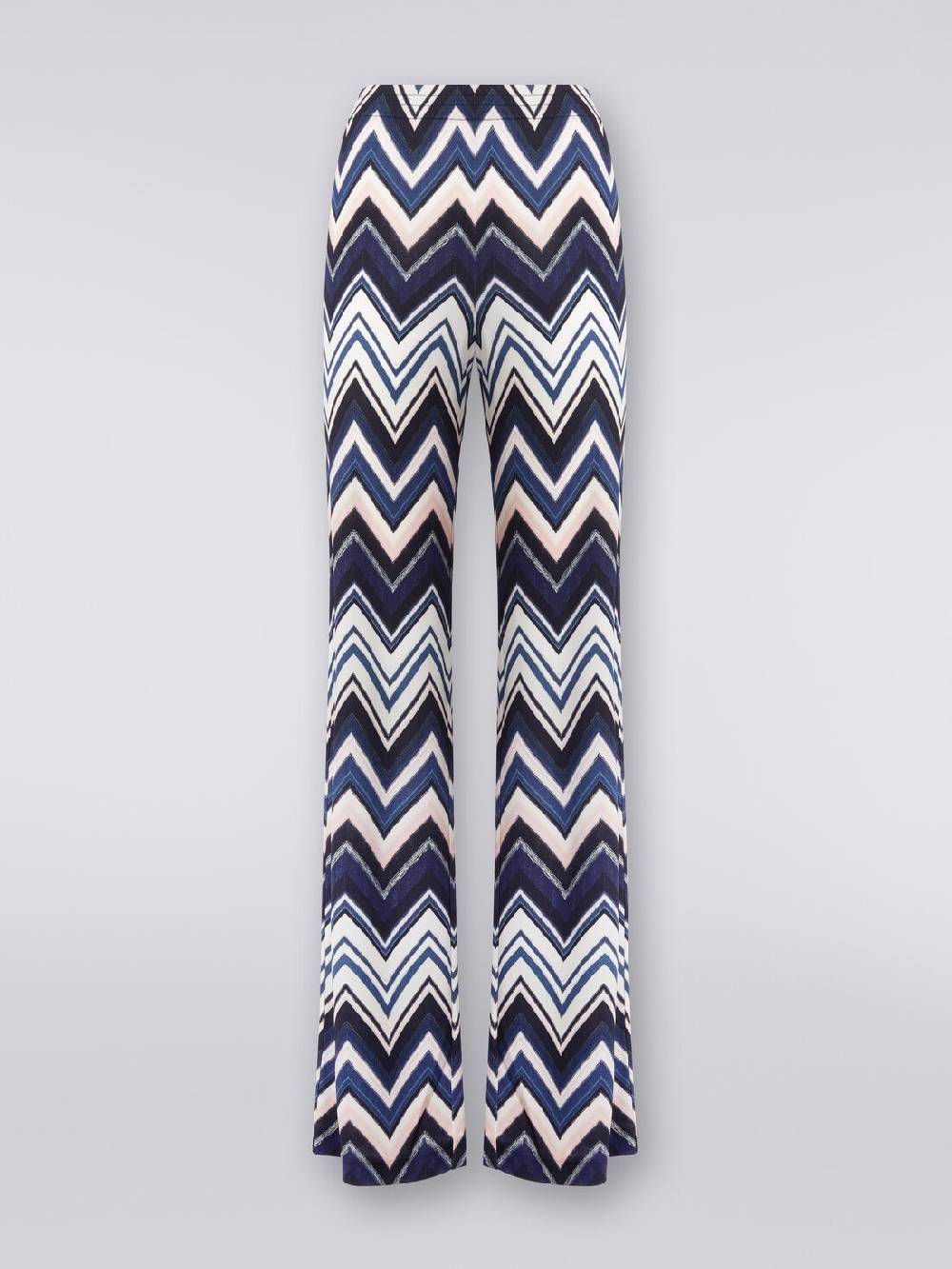 M Missoni Pantaloni in viscosa con stampa zig zag Grandi sconti