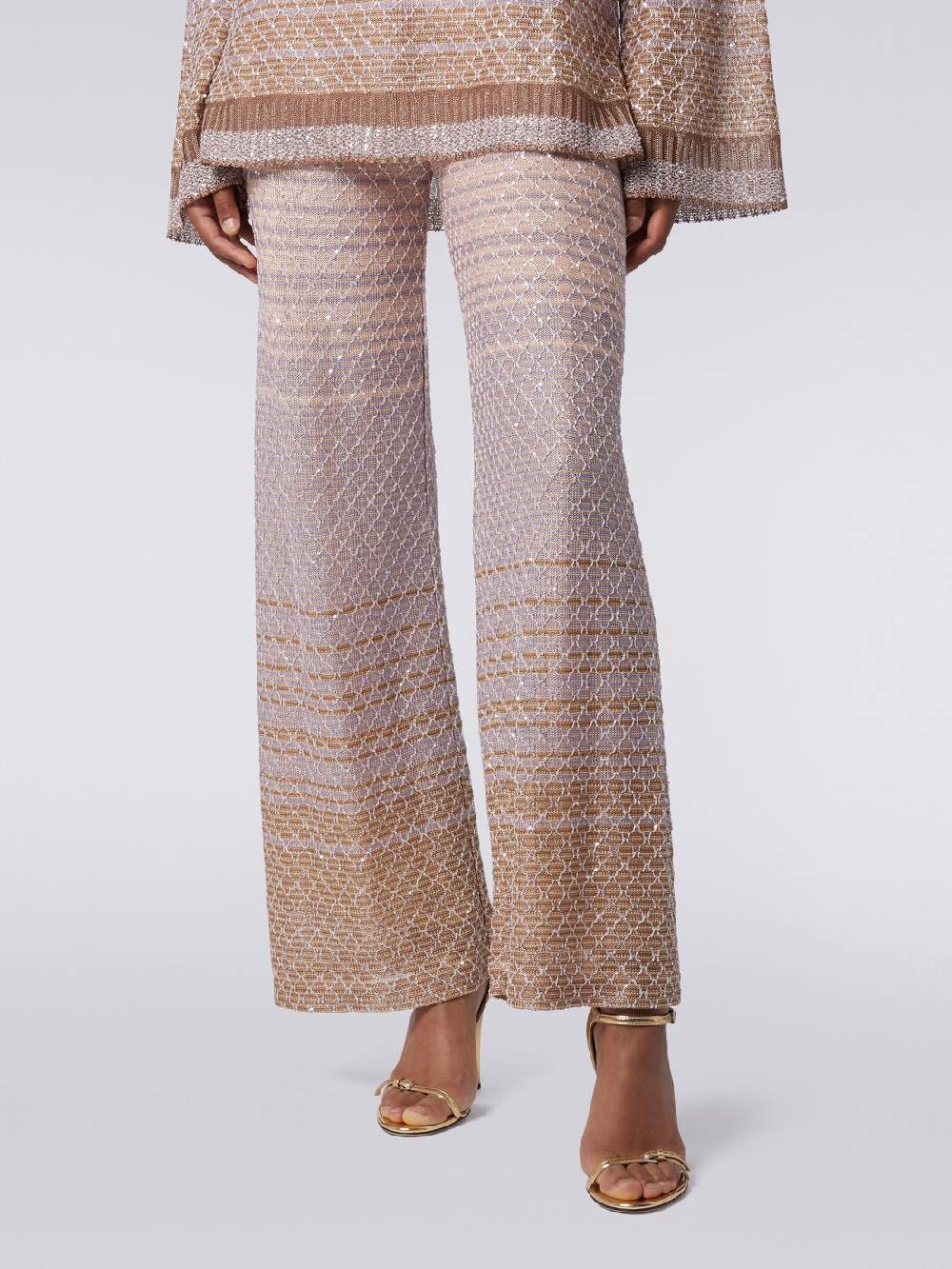 M Missoni Pantaloni in maglia dégradé con paillettes Nuovi prodotti