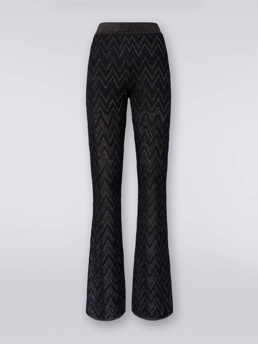 M Missoni Pantaloni in maglia di viscosa zig zag con lurex Comprane uno, ottenene uno gratis