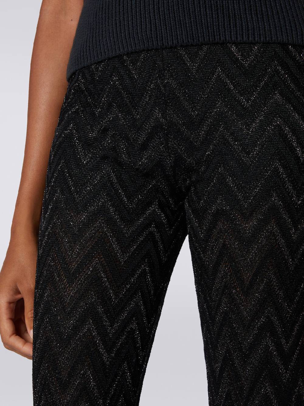 M Missoni Pantaloni in maglia di viscosa zig zag con lurex Comprane uno, ottenene uno gratis