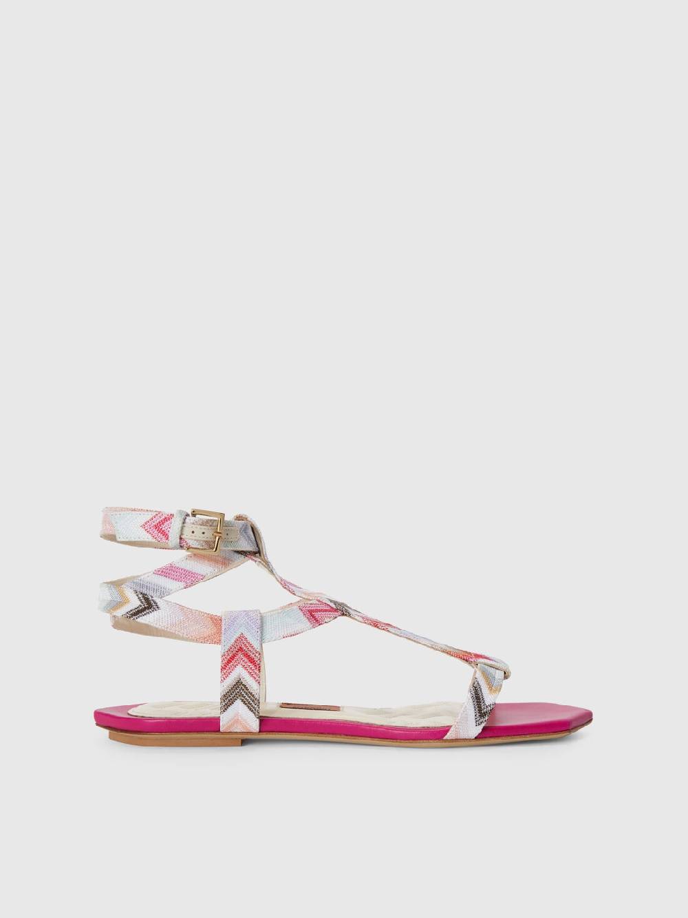 M Missoni Sandali bassi in tessuto zig zag 50% di sconto con spedizione gratuita