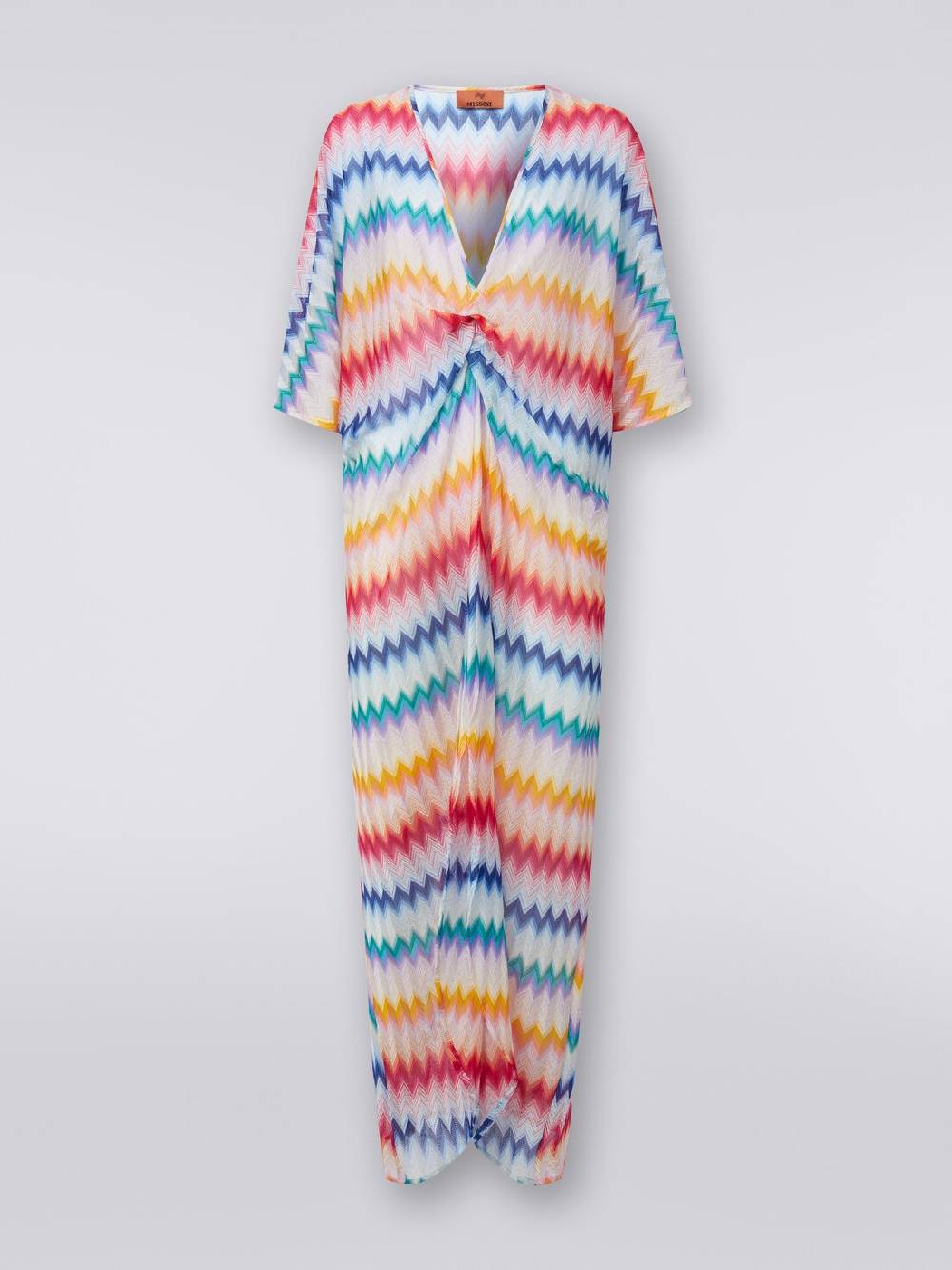 M Missoni Caftano copricostume lungo con dettaglio torchon e stampa zig zag Black Friday Prezzi