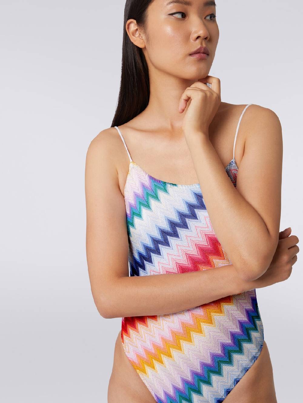 M Missoni Costume intero zig zag con lurex Sconti questo mese