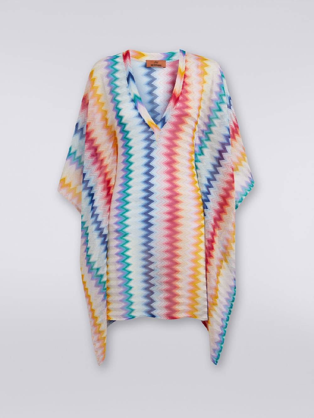 M Missoni Caftano copricostume corto in viscosa zig zag con lurex 2025
