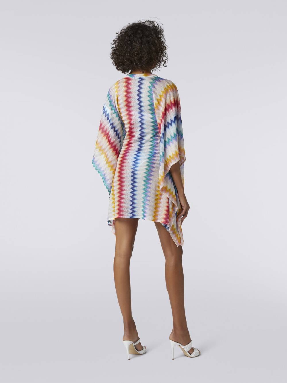 M Missoni Caftano copricostume corto in viscosa zig zag con lurex 2025