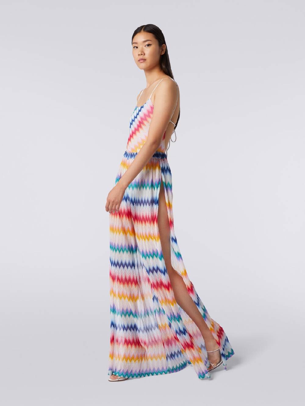 M Missoni Pantaloni copricostume zig zag con lurex Italy