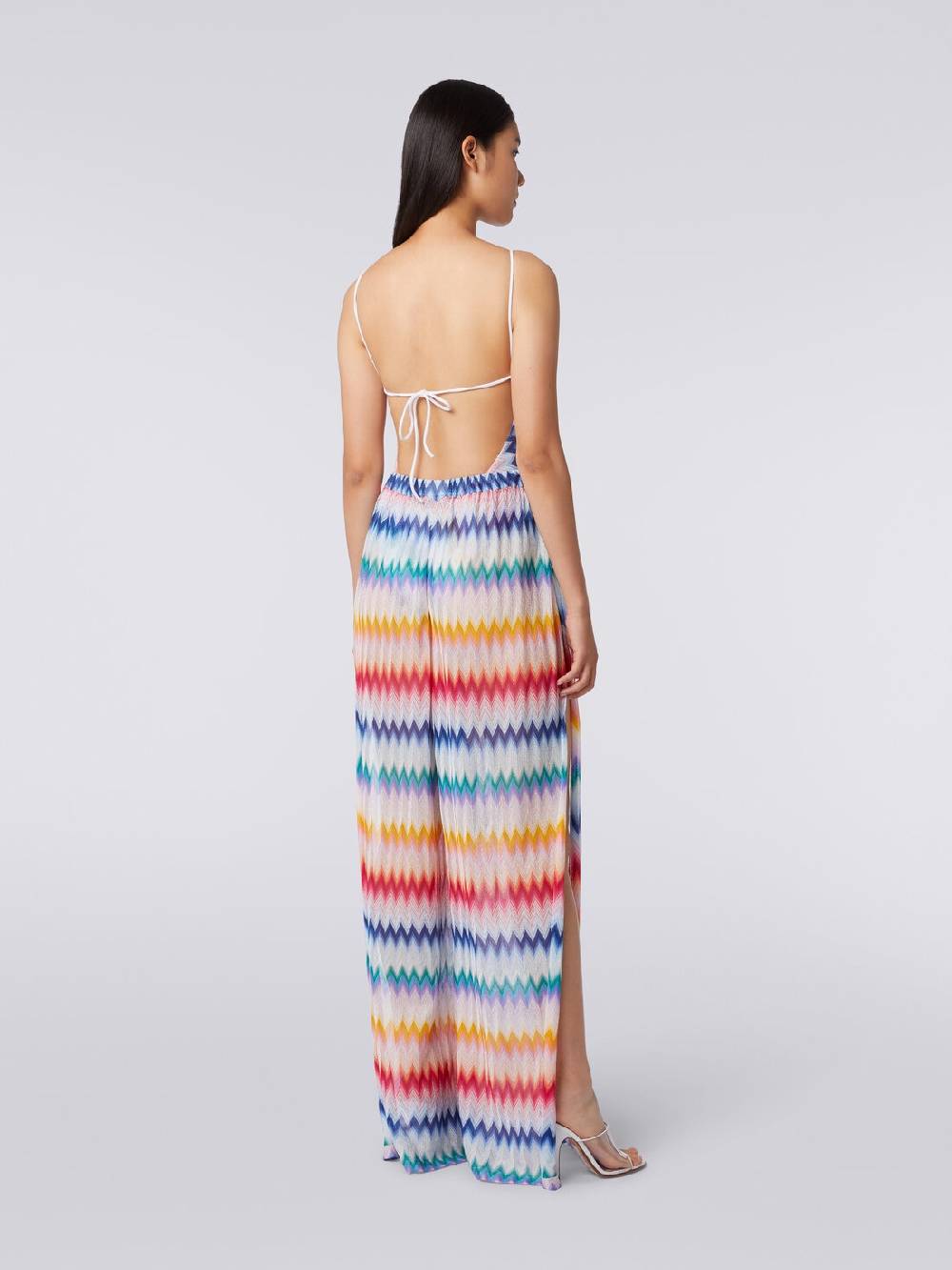 M Missoni Pantaloni copricostume zig zag con lurex Italy