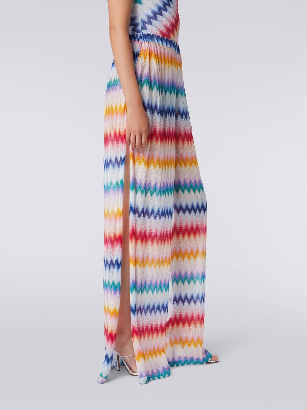 M Missoni Pantaloni copricostume zig zag con lurex Italy