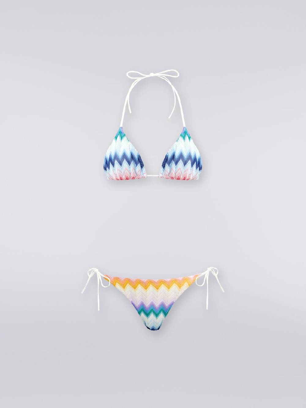 M Missoni Bikini in misto viscosa sfumata zig zag con lurex
