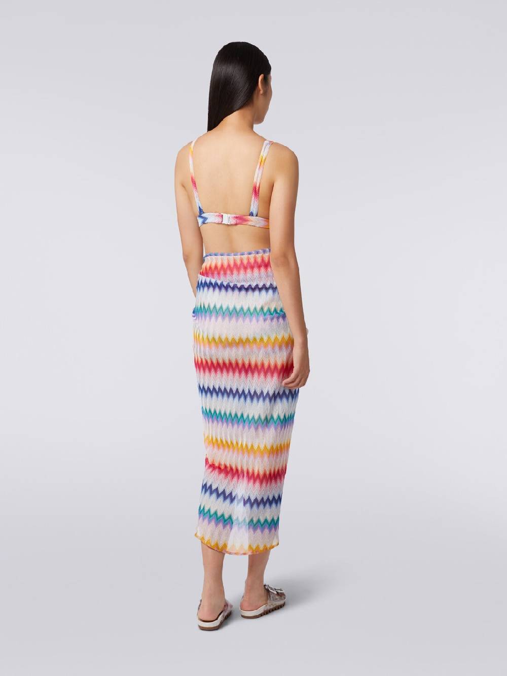 M Missoni Gonna pareo motivo zig zag con lurex In Linea