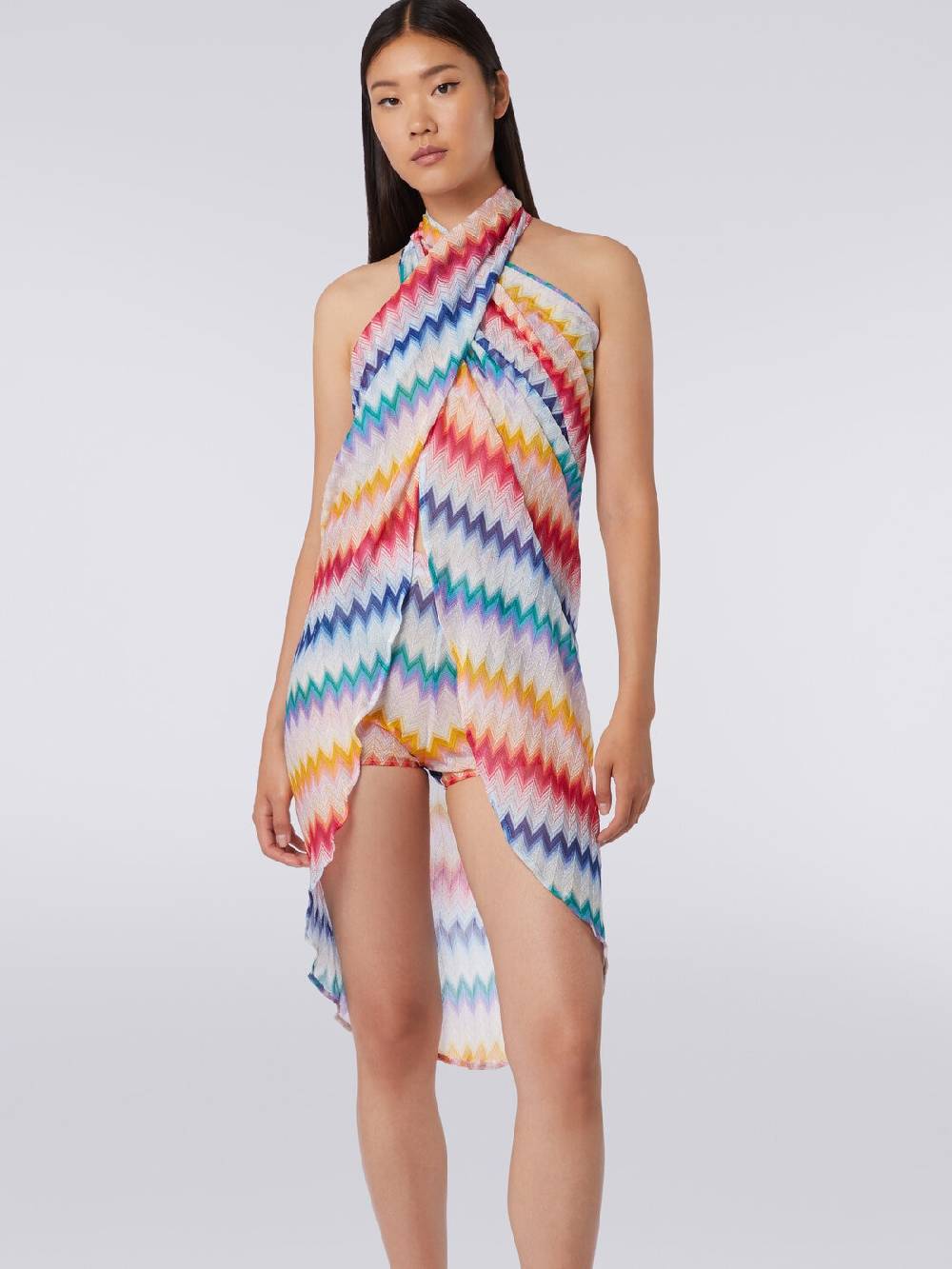M Missoni Gonna pareo motivo zig zag con lurex In Linea