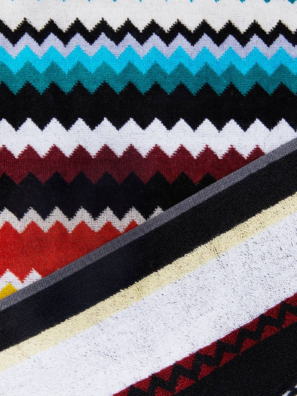 M Missoni Telo mare 100x180 cm Curt in spugna di cotone zig zag Vendita