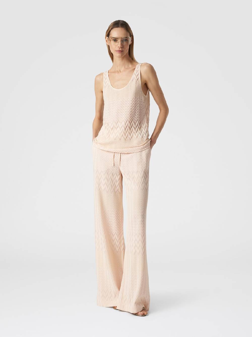 M Missoni Canottiera in maglia di viscosa e cotone zig zag Qualità Garantita