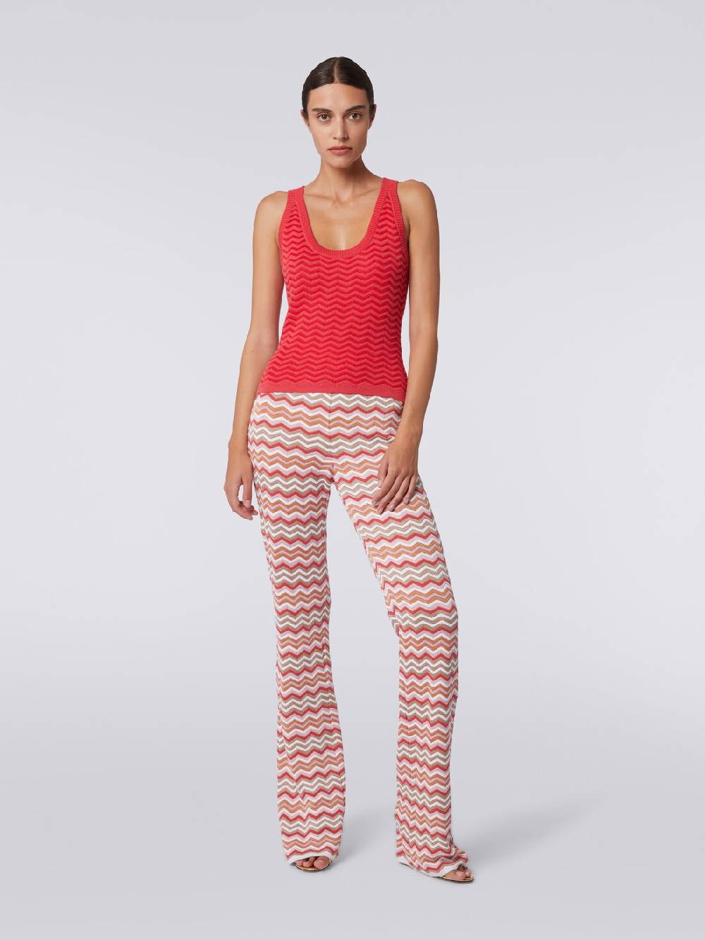 M Missoni Canottiera in maglia di viscosa e cotone chevron Negozi Online