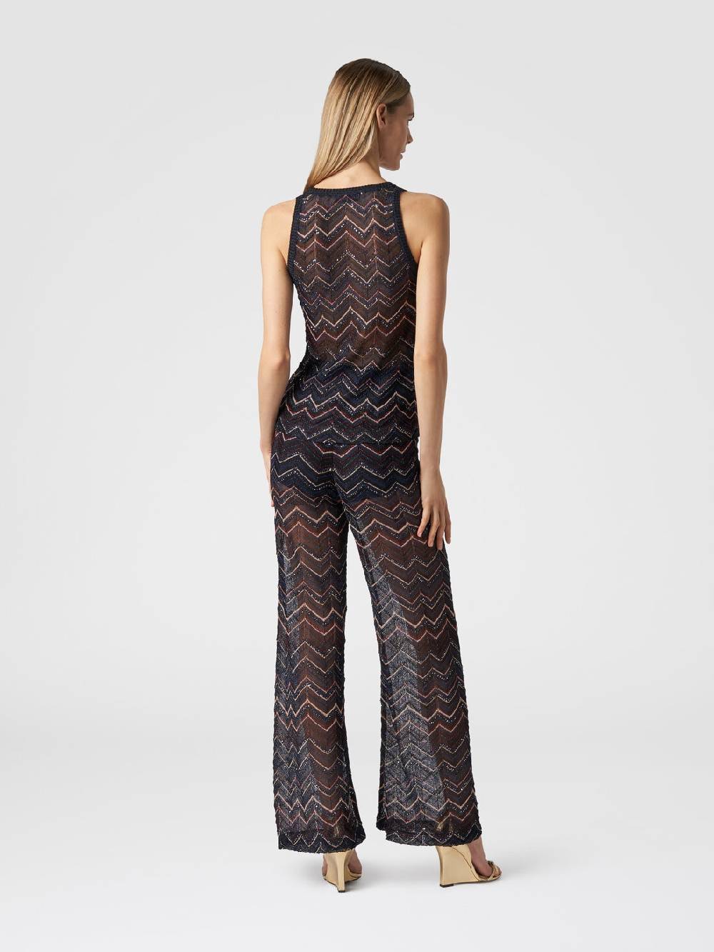 M Missoni Canottiera in maglia zig zag con lurex e paillettes Acquista Ora