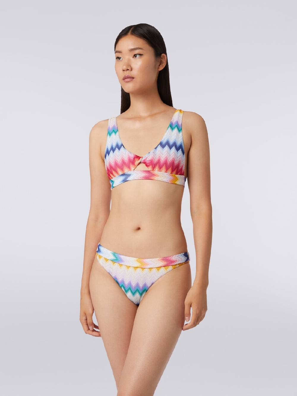 M Missoni Bikini in viscosa zig zag con lurex Consegna Veloce