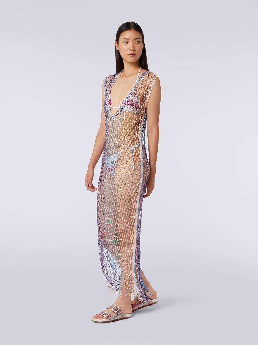 M Missoni Copricostume in rete effetto metal con frange Fino Al -60%