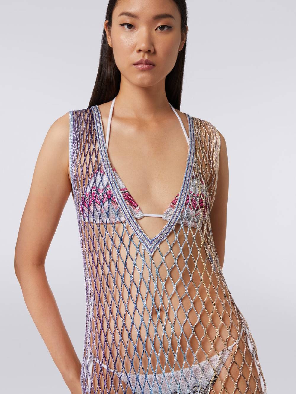 M Missoni Copricostume in rete effetto metal con frange Fino Al -60%
