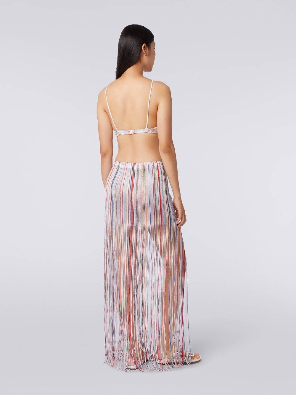 M Missoni Gonna lunga a portafoglio con frange e lurex Shopping Online