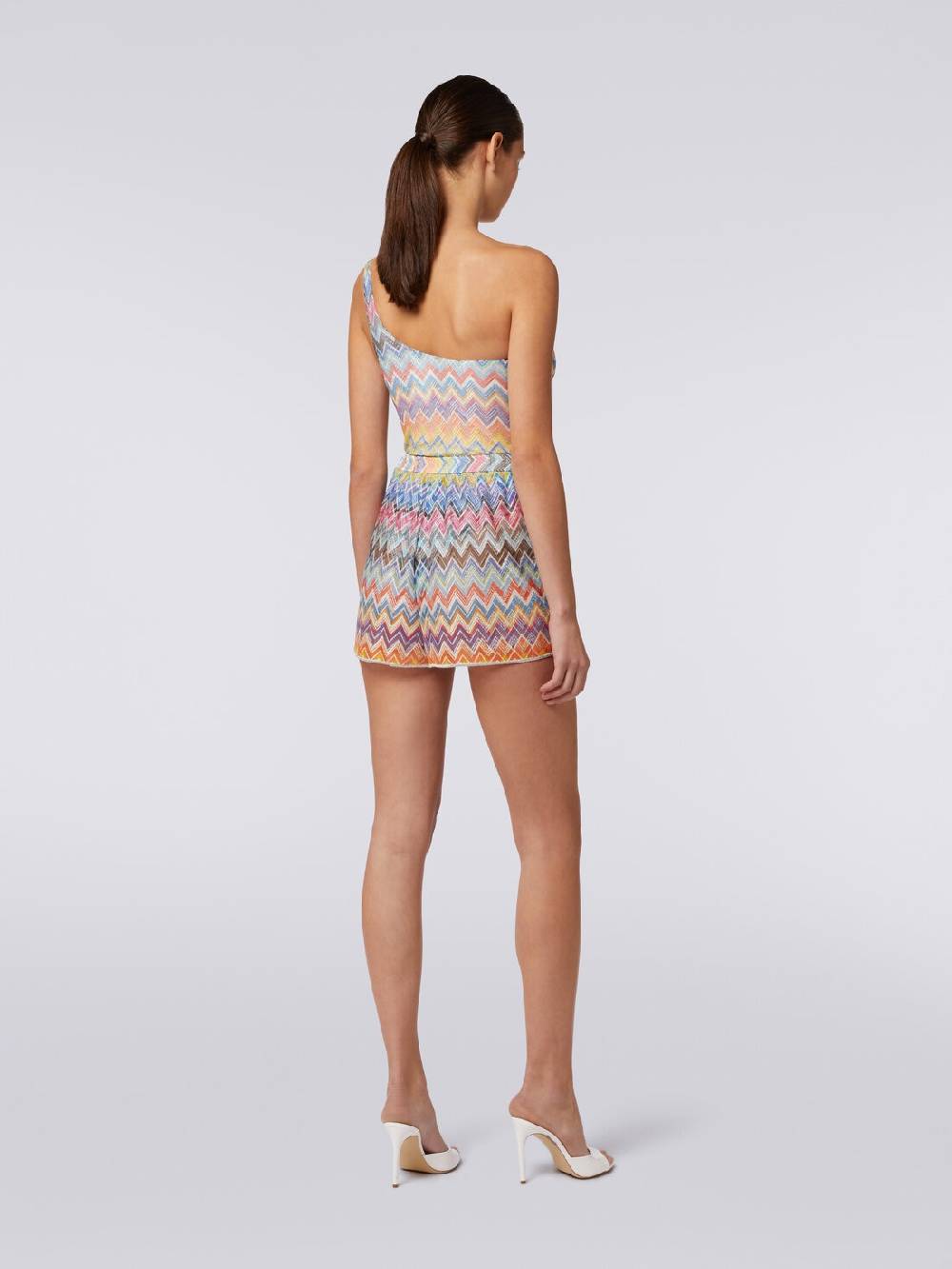 M Missoni Shorts copricostume con stampa zig zag e lurex Sottocosto