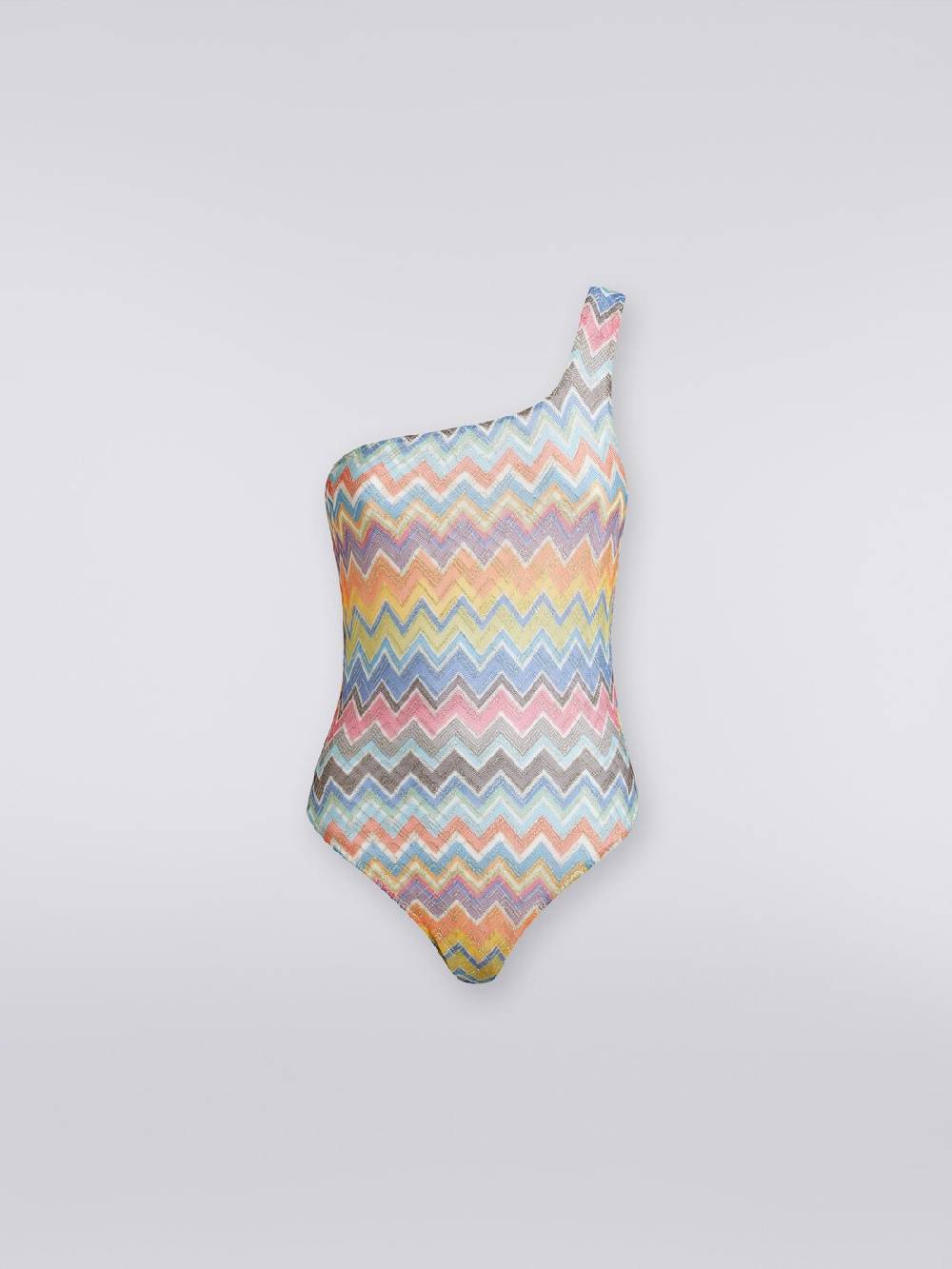 M Missoni Costume intero monospalla con stampa zig zag e lurex Convenienza