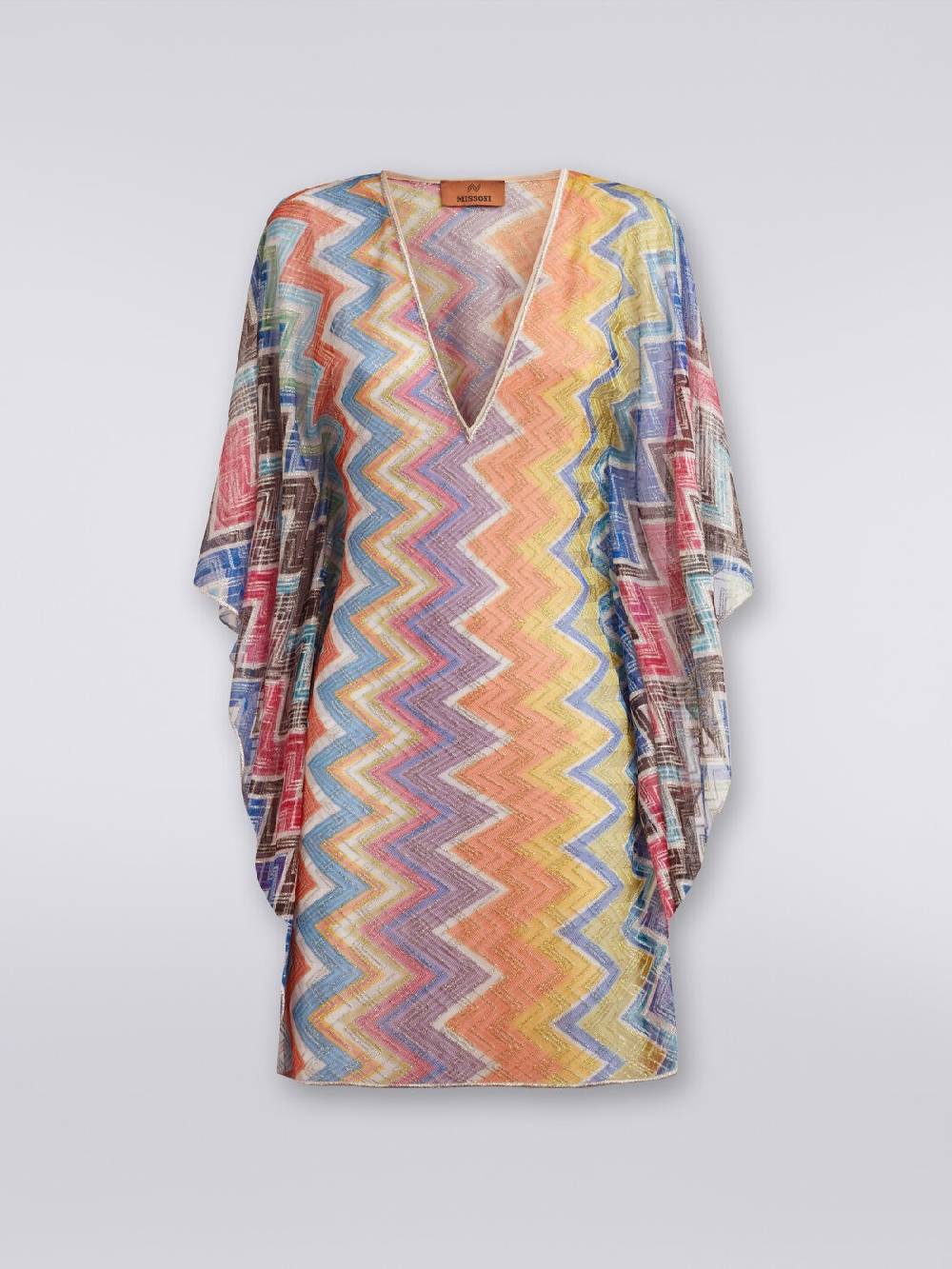 M Missoni Caftano copricostume corto zig zag con lurex Novità