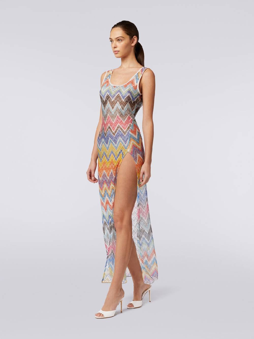 M Missoni Copricostume lungo stampa zig zag con lurex Presa