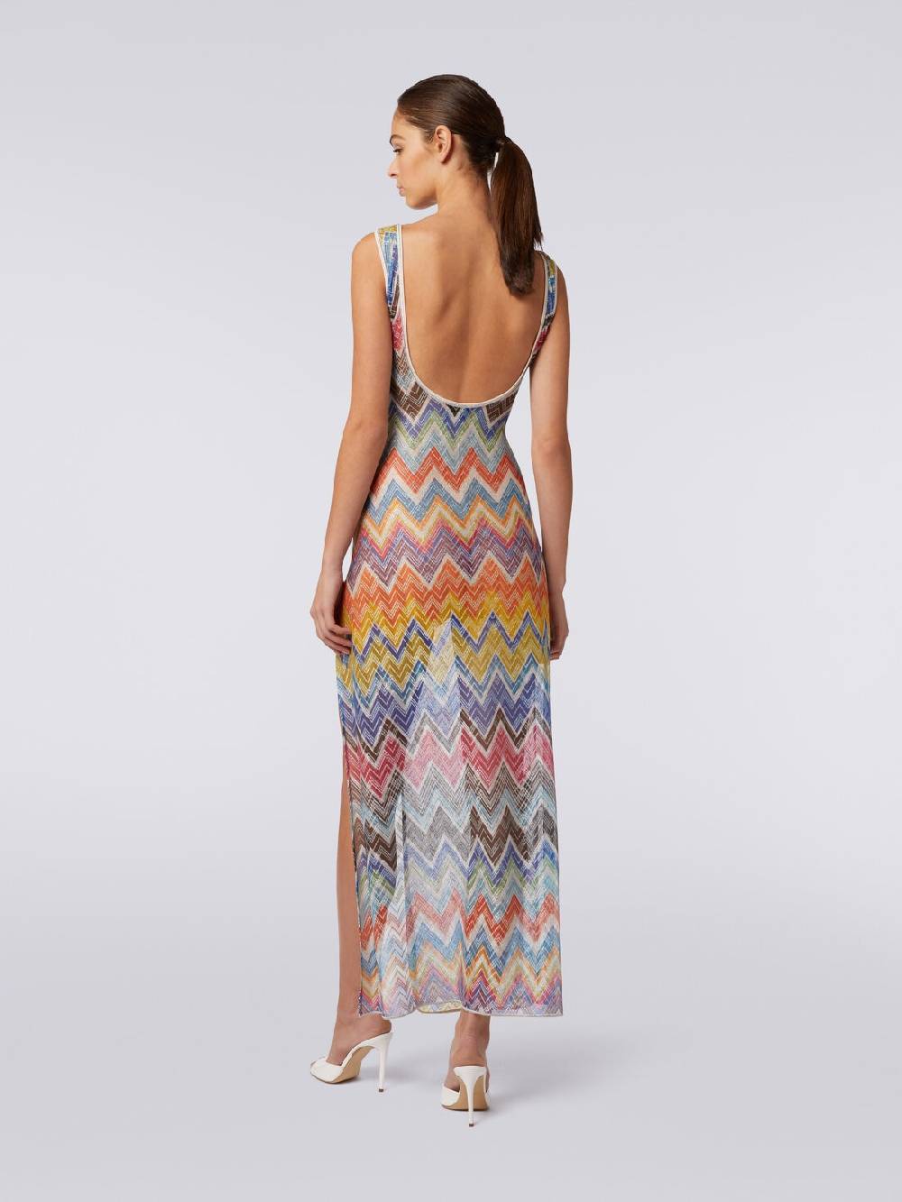 M Missoni Copricostume lungo stampa zig zag con lurex Presa